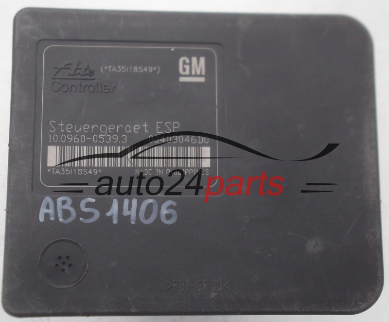 POMPE HYDRAULIQUE ET CALCULATEUR dABS OPEL ASTRA H ZAFIRA B GM 13 213 610  13213610 ATE 10.0206-0206.4, 10020602064, 10.0960-0539.3, 10096005393