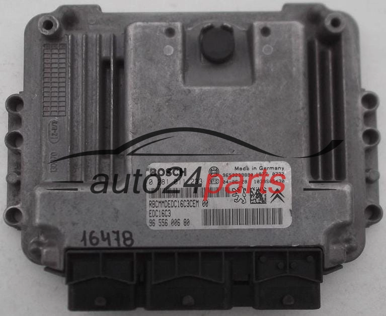Μονάδα Ελέγχου Κινητήρα CITROEN PEUGEOT 1.6 HDI BOSCH 0 281 011 233, 0281011233, 96 556 006 80, 9655600680