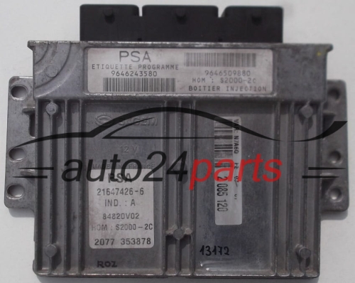 Μονάδα Ελέγχου Κινητήρα CITROEN XSARA 1.4 SAGEM 21647426-6