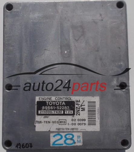KOMPUTER STEROWNIK SILNIKA TOYOTA YARIS VERSO FUJITSU 211000-7432, 89661-52282