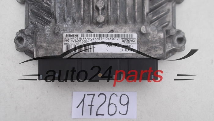 Μονάδα Ελέγχου Κινητήρα FORD FIESTA C-MAX SIEMENS 5WS40166E-T, 5WS40166ET FoMoCo 4M51-12A650-ZC,  9AHC