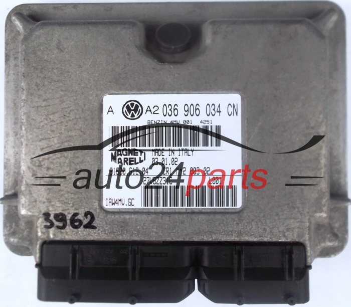 ECU ENGINE CONTROLLER VW VOLKSWAGEN GOLF BORA 1.6 AZD 036 906 034 CN, 036906034CN, 61600.612.03, IAW4MV.GC, IAW4MVGC 