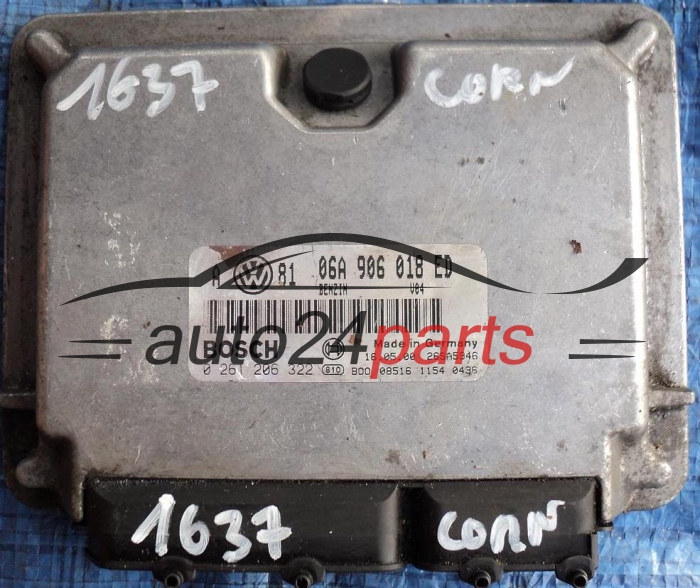 CENTRALINA DO MOTORE VW VOLKSWAGEN GOLF BORA 2.0 AQY 06A906018ED, 06A 906 018 ED, BOSCH 0261206322, 0 261 206 322, BENZIN V04 26SA5946
