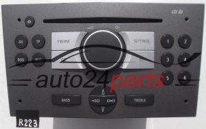 RADIO CD  OPEL ASTRA  7 644 221 310 / 7644221310 / 13 190 856 YY / 13190856YY / CD30 - R223, R260, R267