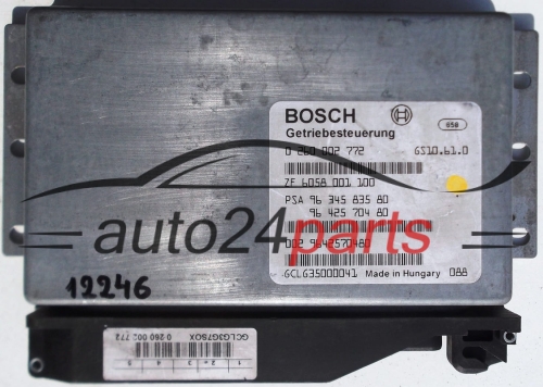 Μονάδα Ελέγχου αυτόματο κιβώτιο ταχυτήτων  CITROEN PEUGEOT BOSCH 0 260 002 772,  96 345 835 80