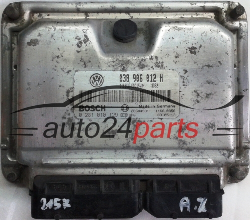 ECU ENGINE CONTROLLER SKODA OCTAVIA 1.9 TDI ALH 038906012H, BOSCH 0281010129, 28SA4931