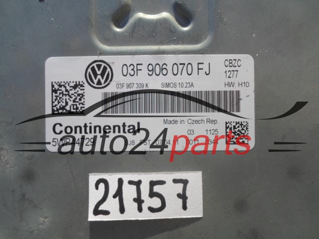 VOLKSWAGEN GOLF 03F 906 070 FJ, 03F906070FJ, 5WP44729