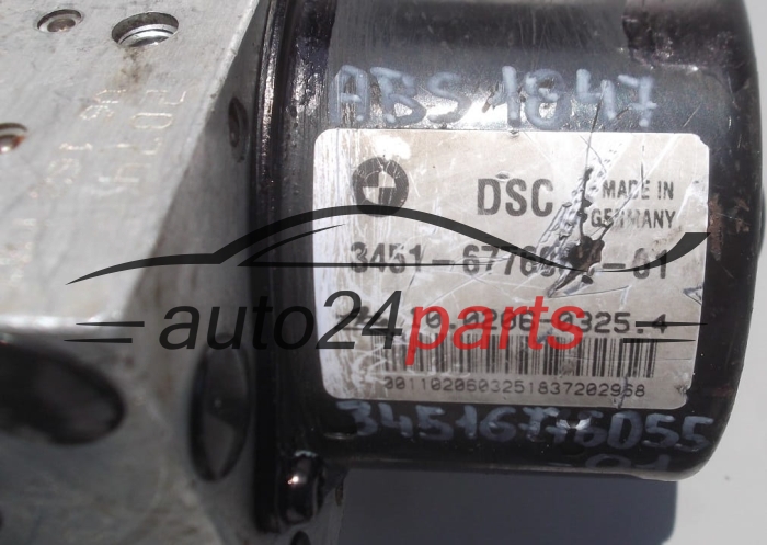 POMPE HYDRAULIQUE ET CALCULATEUR d'ABS BMW E81 87 90 3451-6776055-01,  ATE 10.0206-0325.4,  3452 6776056-01