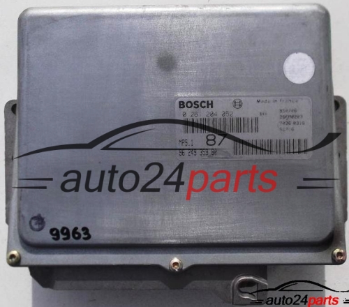 ECU ENGINE CONTROLLER CITROEN SAXO, PEUGEOT 106 306 1.6, BOSCH 0 261 204 052, 0261204052, 96 249 359 80, 9624935980 