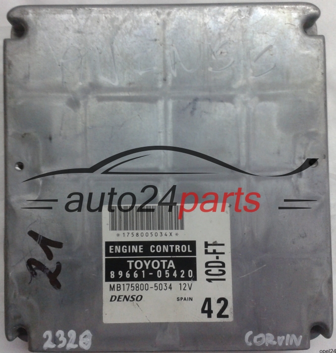 CENTRALINA DO MOTORE TOYOTA AVENSIS 2.0 D4D 1CD-FT 8966105420 MB1758005034