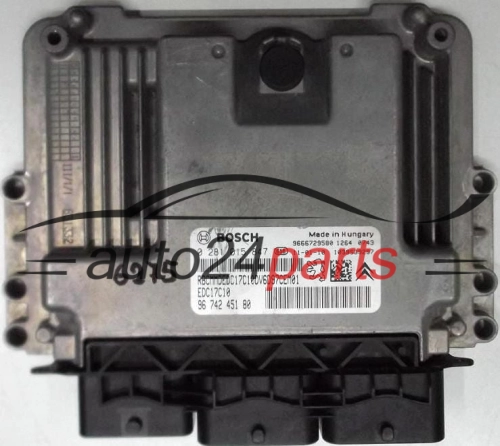 Centralina do motore CITROEN PEUGEOT 1.6 HDI BOSCH 0 281 015 847,  96 742 451 80