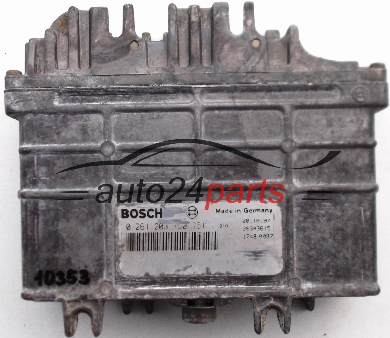CENTRALINA DO MOTORE SEAT IBIZA CORDOBA 1.4 ABD BOSCH 0 261 203 750/751, 0261203750, 0261203751, 6K0 906 026 B, 6K0906026B
