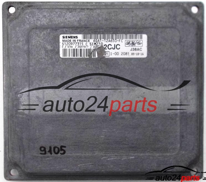 CALCULATEUR MOTEUR FORD FIESTA SIEMENS S120977315 C, S120977315C, FoMoCo 6S61-12A650-FC, 6S6112A650FC, 2CJC