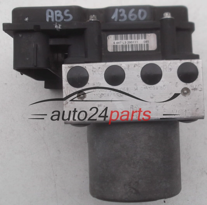 POMPE HYDRAULIQUE ET CALCULATEUR dABS CITROEN JUMPY FIAT SCUDO PEUGEOT EXPERT BOSCH 0 265 232 065, 0265232065, 14 011 098 80, 1401109880, 0 265 801 044, 0265801044