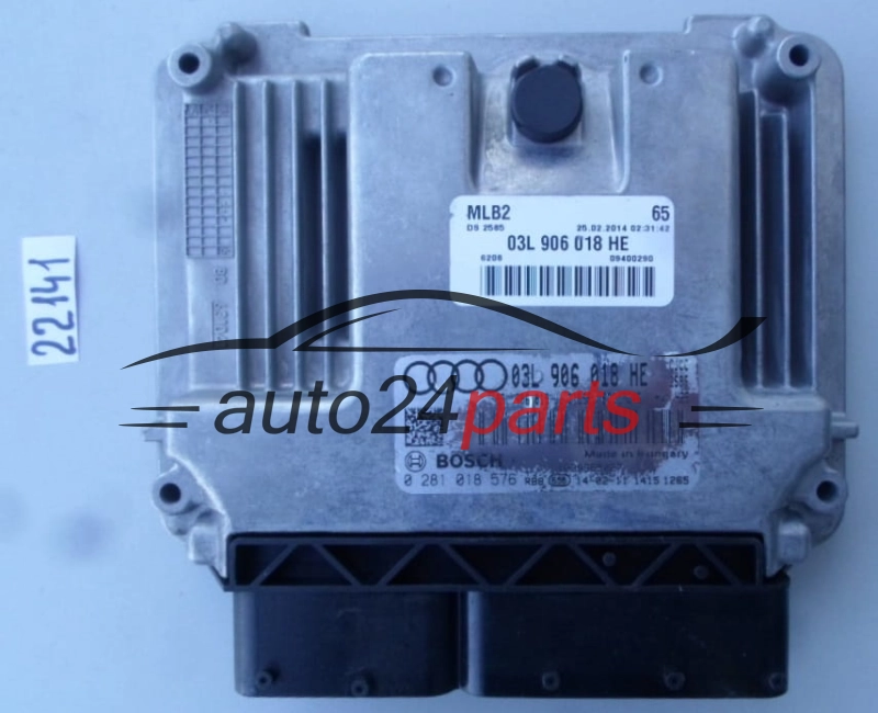 Μονάδα Ελέγχου Κινητήρα AUDI A4 2.0 TDI BOSCH 0 281 018 576, 0281018576, 03L 906 018 HE, 03L906018HE, EDC17C46 