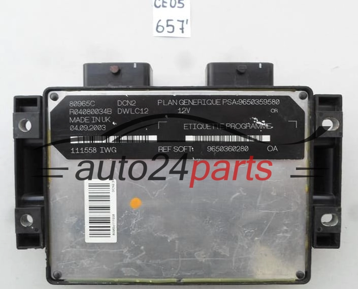 CITROEN PEUGEOT Lucas R04080034B, PSA 9650359580, SOFT 9650360280, DCN2, DWLC12
