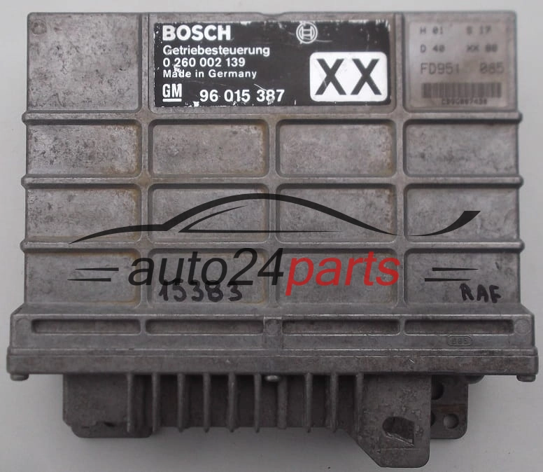 ECU AUTOMATIC GEARBOX OPEL OMEGA A BOSCH 0 260 002 139, 0260002139, GM 90 015 387 XX, 90015387XX