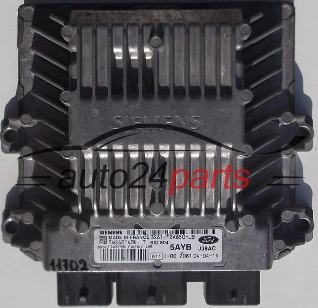 CALCULATEUR MOTEUR FORD FIESTA 1.4 TDCI SIEMENS 5WS40140D-T, 3S61-12A650-LB, 5AYB, SID804 