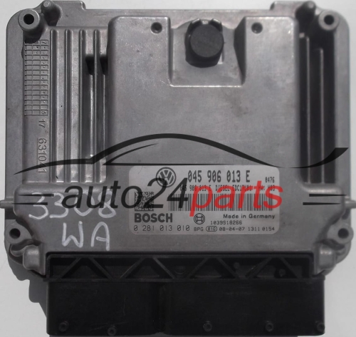 ECU CENTRALITA DE MOTOR SKODA FABIA ROOMSTER 1.4 TDI 045906013E, 045 906 013 E, BOSCH 0281013010, 0 281 013 010, DIESEL EDC17U01 0476