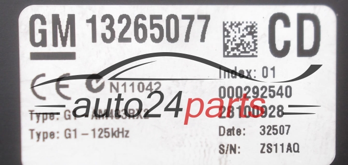 Centralina de comando do sistema BSI OPEL CORSA D 13265077 CD, 28100928