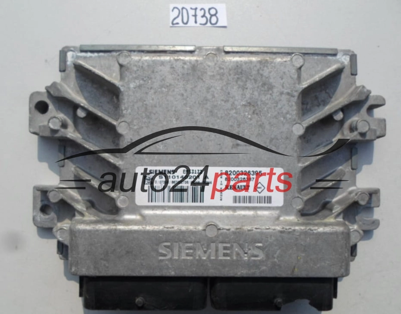 CENTRALINA DO MOTORE RENAULT CLIO 1.2 EMS3132 SIEMENS S110140201A, S110140201 A, 8200326395, 8200326387 