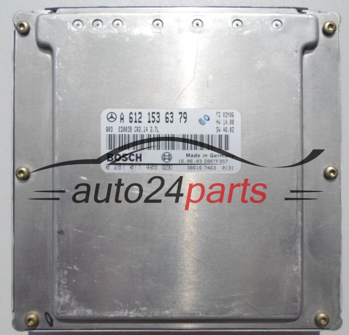 CENTRALINA MOTORE MERCEDES ML 270 CDI BOSCH 0 281 011 408,  A 612 153 63 79