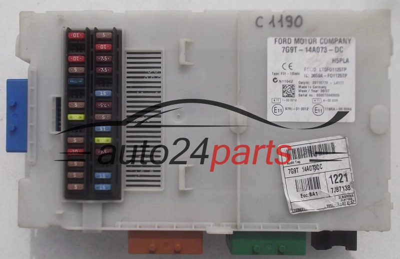 Scatola dei fusibili relè fusibile scatola FORD MONDEO DELPHI 28110779, 7G9T-14A073-DC