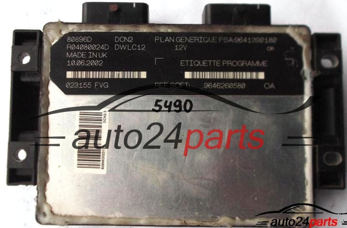 MOTORSTEUERGERÄT ECU STEUERGERAT CITROEN C15 1.9 LUCAS R04080024D PSA: 9641390180 SOFT 9646260580, DCN2, DWLC12