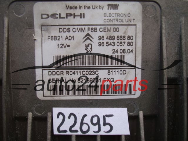 MOTORSTEUERGERÄT ECU STEUERGERAT CITROEN R0411C023C, 9648966680, 9654305780