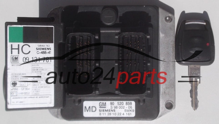 ECU ENGINE CONTROLLER OPEL ASTRA ZAFIRA SIEMENS 5WK9 161, 5WK9161, GM 90 520 859 MD