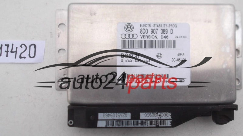 ECU CONTROLLER ABS ESP AUDI A4 A6 VW PASSAT BOSCH 0 265 109 463, 0265109463, 8D0 907 389 D, 8D0907389D