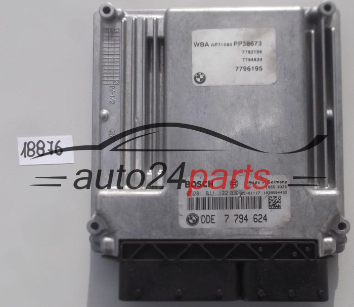 KOMPUTER STEROWNIK SILNIKA BMW E46 320 BOSCH 0 281 011 122,  DDE 7 794 624