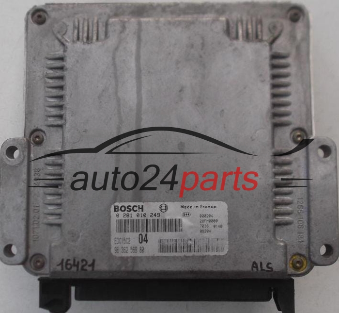 Μονάδα Ελέγχου Κινητήρα CITROEN XSARA PICASSO PEUGEOT 306 2.0 HDI BOSCH 0 281 010 249, 0281010249, 96 362 569 80, 9636256980