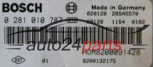 MOTORSTEUERGERÄT ECU STEUERGERAT RENAULT MASTER 2.2 DCI BOSCH 0281010787, 0 281 010 787 HOM8200091428 8200132175