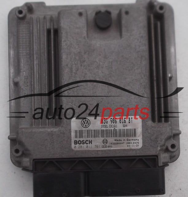Μονάδα Ελέγχου Κινητήρα VOLKSWAGEN TOURAN 1.9 TDI BOSCH 0 281 011 761, 0281011761, 03G 906 016 BT, 03G906016BT, EDC16U1