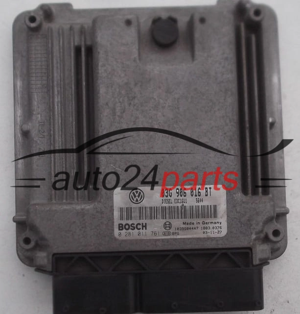 Μονάδα Ελέγχου Κινητήρα VOLKSWAGEN TOURAN 1.9 TDI BOSCH 0 281 011 761, 0281011761, 03G 906 016 BT, 03G906016BT, EDC16U1