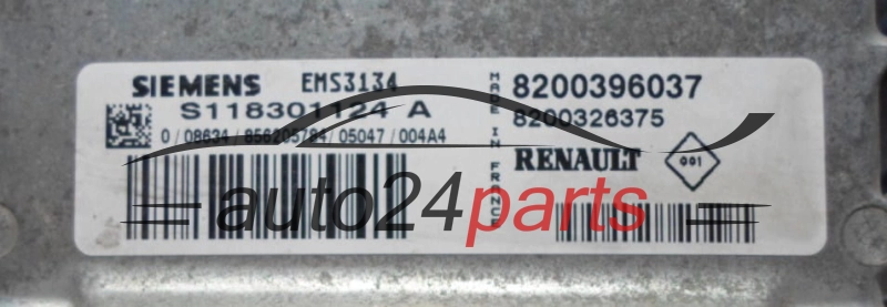 CALCULATEUR MOTEUR RENAULT KANGOO 1.6 SIEMENS S118301124 A