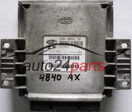 ECU ENGINE CONTROLLER PEUGEOT 206 1.1 9645243180 IAW48P270, IAW48P2.70, IAW 48P2.70, HW 9643707380, 16552004, 16552.004, SW 9645243180, 16449094, 16449.094