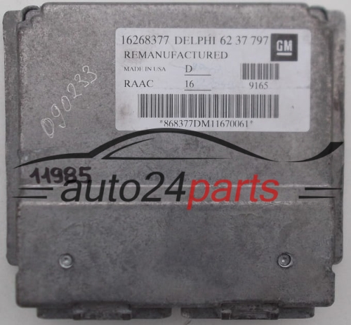 CENTRALINA DO MOTORE OPEL ASTRA G GM 62 37 797, 6237797, 16268377 RAAC