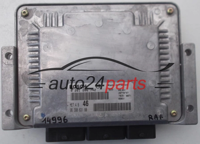 CENTRALINA MOTORE PEUGEOT 607 BOSCH 0 261 206 742,  96 398 631 80