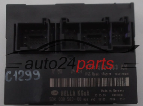 CENTRALKA MODUL STEROWNIK KOMFORTU BSI SKODA OCTAVIA 1.9 TDI 1K0 959 433 AH, 1K0959433AH, 5DK 008 583-08, 5DK00858308