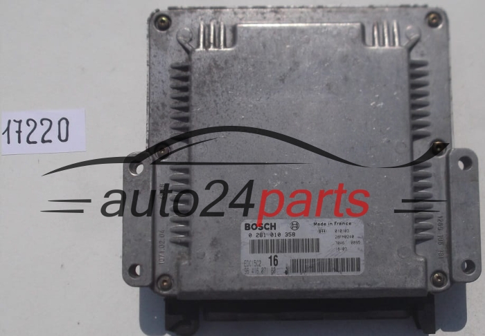  Μονάδα Ελέγχου Κινητήρα CITROEN XSARA PICASSO 2.0 HDI BOSCH 0 281 010 358, 0281010358, 96 416 071 80, 9641607180, EDC15C2 16 