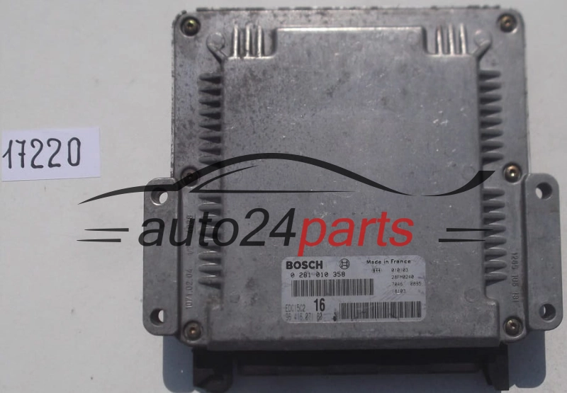  Μονάδα Ελέγχου Κινητήρα CITROEN XSARA PICASSO 2.0 HDI BOSCH 0 281 010 358, 0281010358, 96 416 071 80, 9641607180, EDC15C2 16 