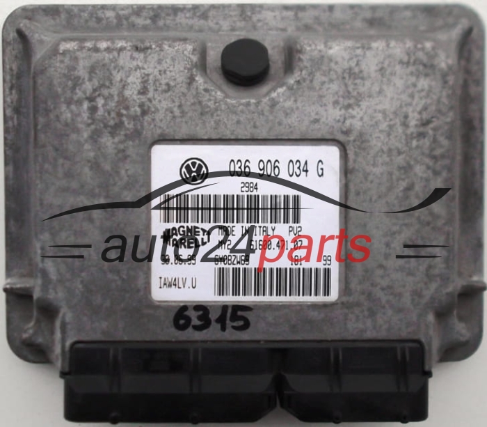 KOMPUTER STEROWNIK SILNIKA SEAT LEON VW POLO 1.4 AUA 1.6 036 906 034 G, 036906034G, 61600.471.07, 6160047107, IAW4LV.U, IAW4LVU