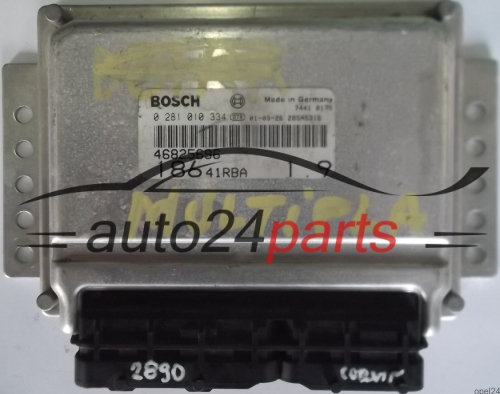 ECU ENGINE CONTROLLER FIAT MULTIPLA 1.9 JTD BOSCH 0281010334, 0 281 010 334, 46825696 18641RBA 28SA5316 