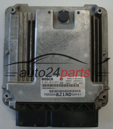CALCULATEUR MOTEUR DODGE JOURNEY 2.0 CDRI BOSCH 0281014577, 0 281 014 577, T00ED0438A0399, P05094 821AD GHY41, P05094821AD