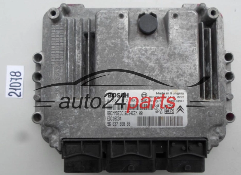 MOTORSTEUERGERÄT ECU STEUERGERAT PEUGEOT EXPERT FIAT SCUDO 1.6 HDI JTD BOSCH 0281012982, 0 281 012 982, 9663786880 