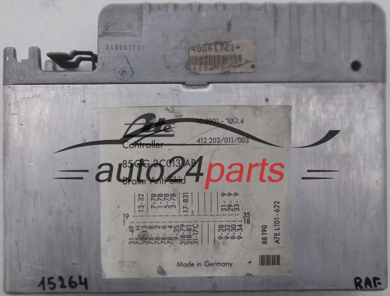 ABS STEUERGERAT FORD SCORPIO ATE 10.0901-0011.4, 10090100114, 412.202/011/003, 412202011003, 85GG2C013AB