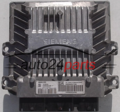 CENTRALINA DO MOTORE CITROEN PEUGEOT 2.0 HDI SIEMENS VDO 5WS40316C-T, 5WS40316CT, SW9660507580, HW9655534080, SID803A 