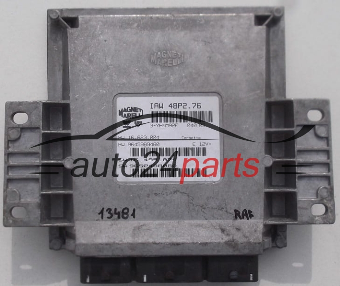 Μονάδα Ελέγχου Κινητήρα PEUGEOT 206 MAGNETI MARELLI IAW 48P2.76, IAW48P276, HW 16.623.004, 16623004, 9645989480, SW 16.495.074, 16495074, 9652488080 